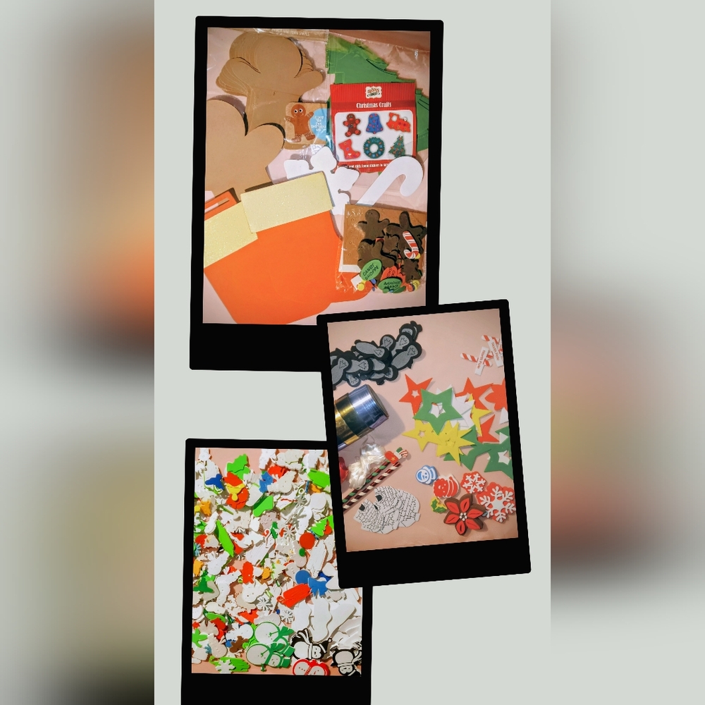 600+ Pieces Foam Christmas Kits & Crafts Lot